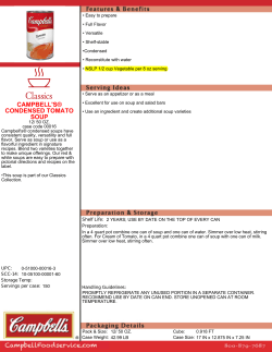 CAMPBELL`S&reg; CONDENSED TOMATO SOUP
