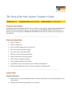 The Story of the Solar System: Teacher`s Guide