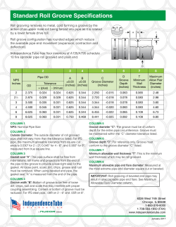 Standard Roll Groove Specifications