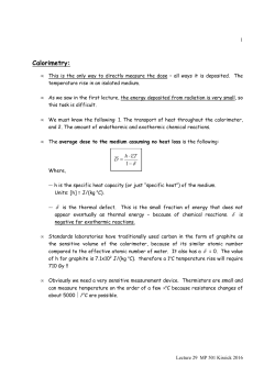 Calorimetry:
