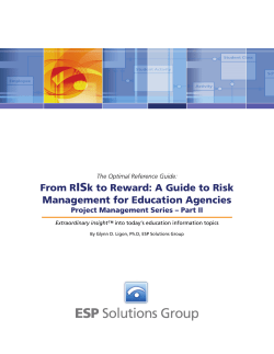 From RISk to Reward: A Guide to Risk Management for Education