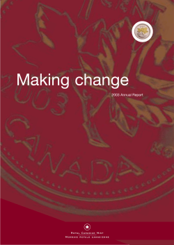 Making change - Royal Canadian Mint