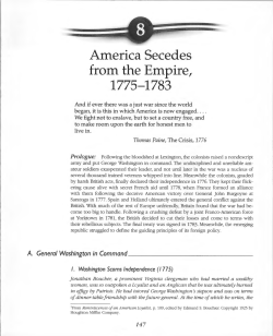 America Secedes from the Empire 1775-1783