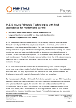 to the press release in English