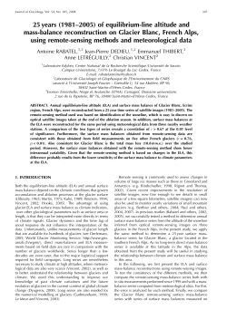 25 years (1981&ndash;2005) of equilibrium-line altitude and mass