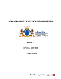senior secondary intervention programme 2013