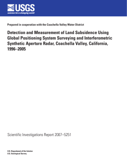 Detection and Measurement of Land Subsidence Using Global