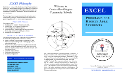 EXCEL Program Brochure - Centerville