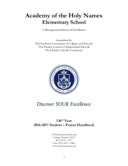 2016-2017 Elementary School Handbook