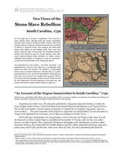 Two views of the Stono Rebellion