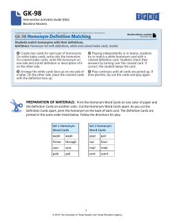 GK-98 Homonym Definition Matching
