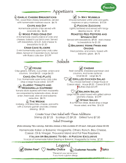 MenuPro Puccini Menu TEST