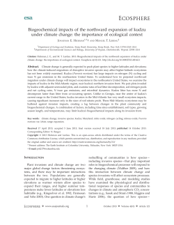 Biogeochemical impacts of the northward expansion of kudzu under
