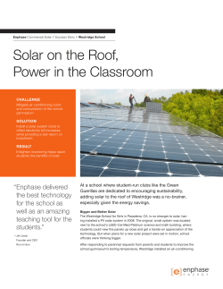 Solar on the Roof, Power in the Classroom