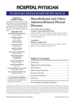 mesothelioma and other asbestos