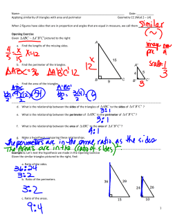 Similarity with Area and Perimeter