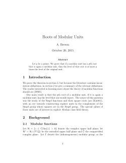Roots of Modular Units