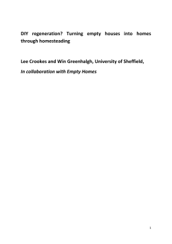 DIY regeneration? - Empty Homes Agency