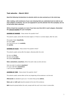 Test adverbs &ndash; March 2012