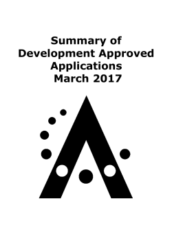 Summary of Development Approved Applications