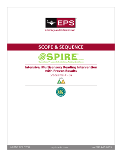 Scope and Sequence - EPS Literacy and Intervention