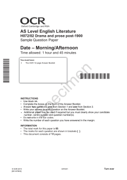 H072/02 Drama and prose post-1900