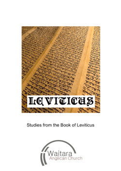 Leviticus Bible Studies Series