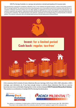 Invest: for a limited period Cash back: regular, tax-free