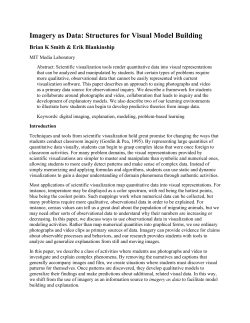 Imagery as Data: Structures for Visual Model Building