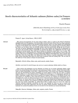 Stock characteristics of Atlantic salmon \(Salmo salar\) in France: a