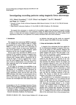Investigating recording patterns using magnetic force microscopy