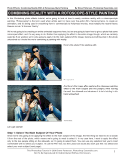 Combining Reality With A Rotoscope-Style