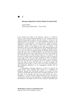 Baroque Subjectivity and the Modern Fractured Self