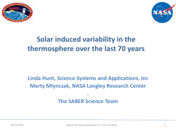 Observations of Solar Induced Variability in the Thermosphere and