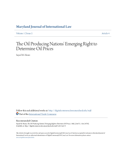 The Oil Producing Nations` Emerging Right to Determine Oil Prices