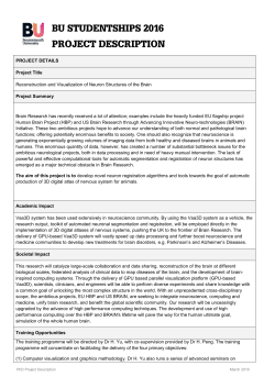 PROJECT DETAILS Project Title Reconstruction and Visualization of