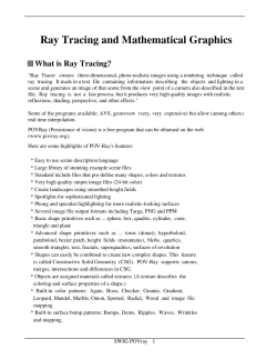 Ray Tracing and Mathematical Graphics