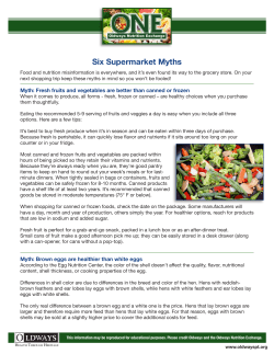 Six Supermarket Myths