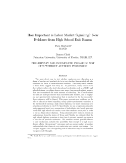 How Important is Labor Market Signaling? New Evidence from High
