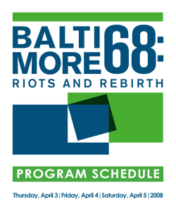 program schedule - Special Collections