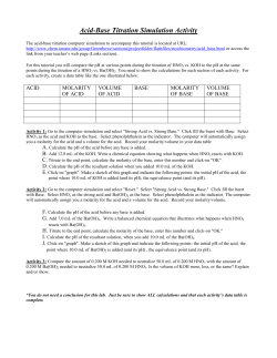 Acid-Base Titration Simulation Activity