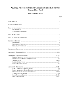 Quince A&ntilde;os Celebration Guidelines and Resources