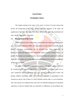 CHAPTER I INTRODUCTION 1.1 Background of the Study