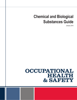 Chemical and Biological Substances Guide