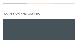 EXPANSION AND CONFLICT