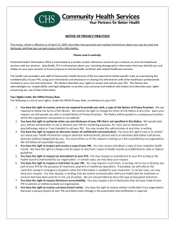 notice of privacy practices