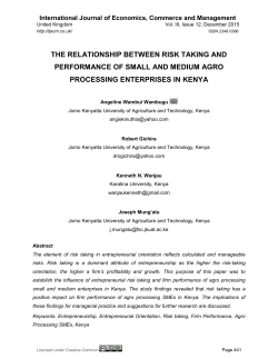 the relationship between risk taking and performance of