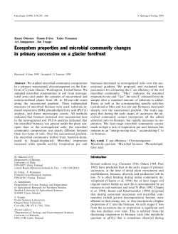 Ecosystem properties and microbial community changes in primary