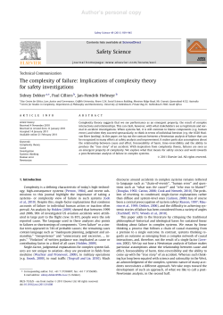 The complexity of failure: Implications of complexity theory for safety