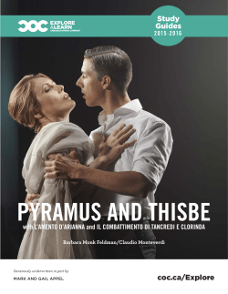pyramus and thisbe - Canadian Opera Company